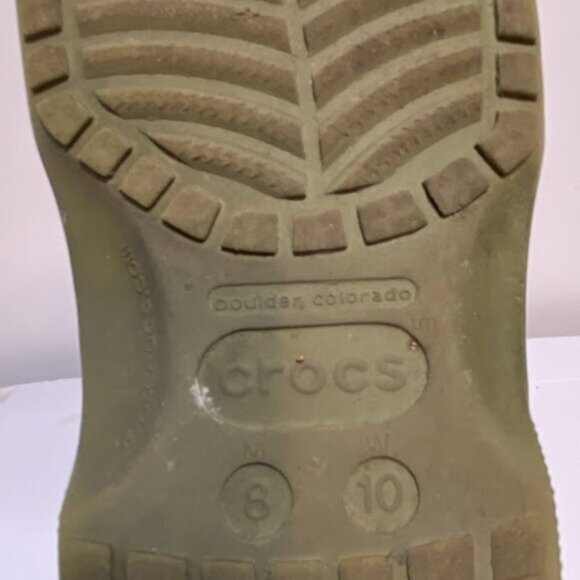 Crocs Olive Green Classic Clogs Size Men’s 8 / Women’s 10 - Picture 6 of 7